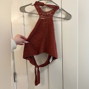 Size L American Eagle: Crochet Halter Top